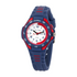 cactus mentor watch in dark blue and red on white background