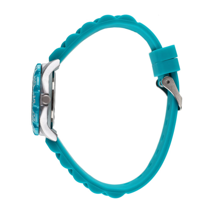 side of teal cactus supreme watch on white background