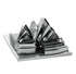 Completed Metal Earth Sydney Opera House silver steel model viewed from the front, Adventure Awaits