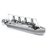Assembled Metal Earth Titanic silver steel model with four funnels and fine deck details - Adventure Awaits
