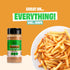 Mingle The Ultimate Chicken Salt 130g bottle beside golden chips with “Great on everything” message — Adventure Awaits