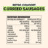 Mingle Curried Sausages nutrition information panel showing serving size and nutrient values — Adventure Awaits