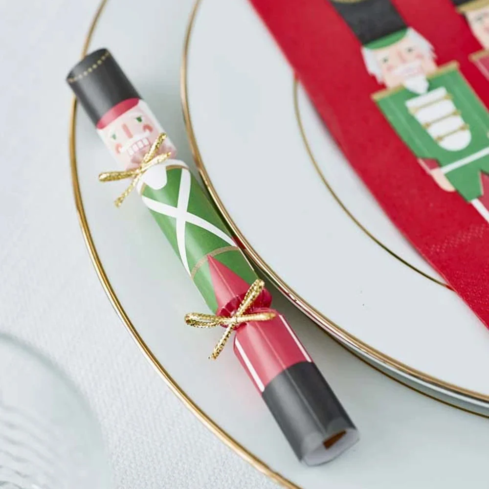 Mini Saucer Christmas Crackers | Nutcracker 8pk
