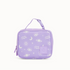 Purple rectangular pouch with star, moon, and eye pattern on a white background