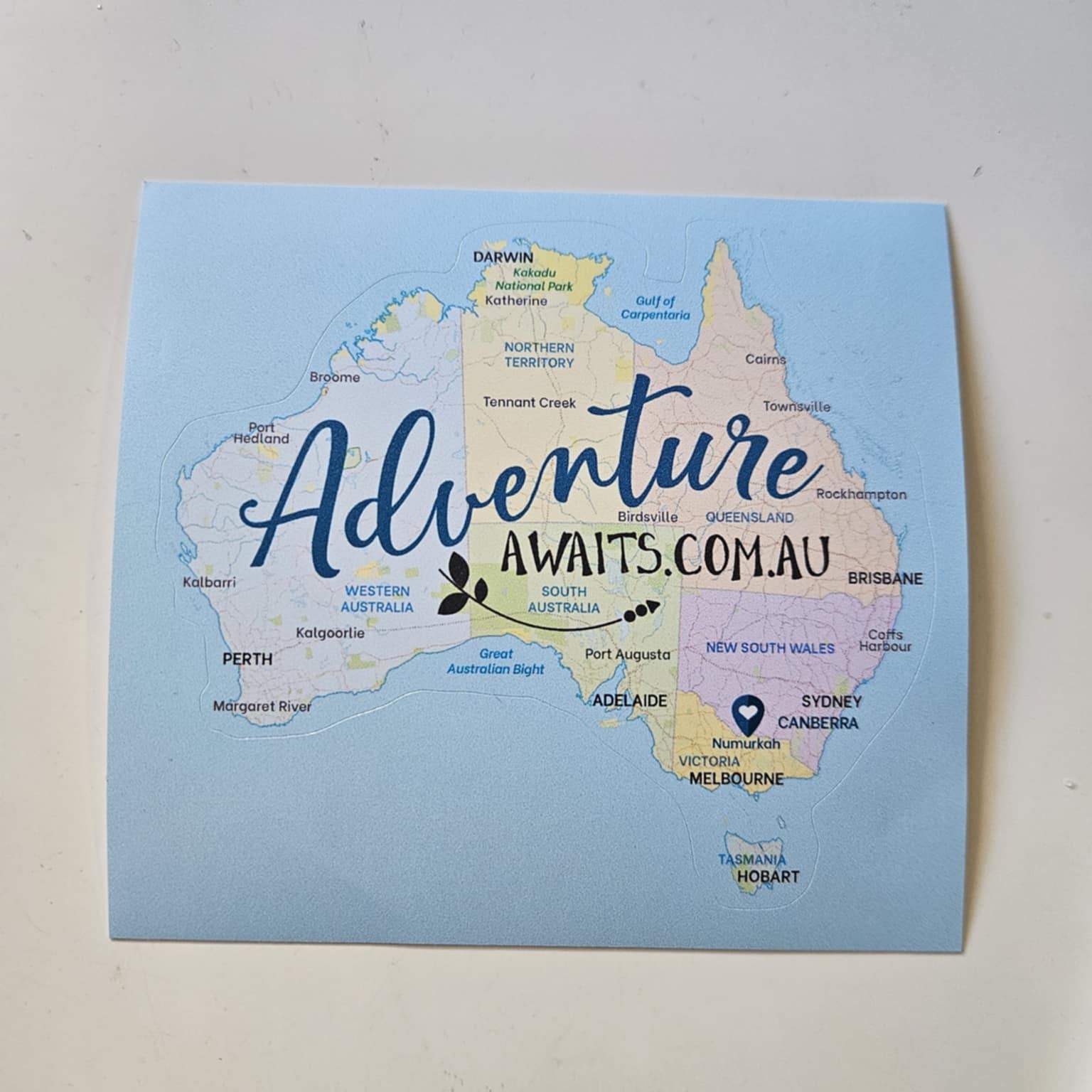 FREE Adventure Awaits Numurkah Store Mini Map Sticker | Be a Supporter