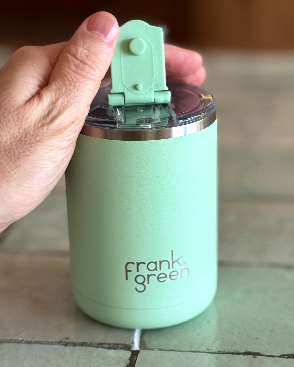 frank green Ceramic Coffee Cup with Hinged Lid |  12oz 355ml