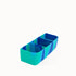 Blue and teal marbled three-section bento lunchbox divider tray — Adventure Awaits