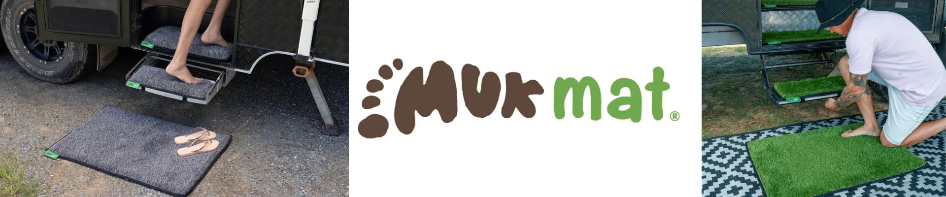 Muk Mat caravan and camping door mat collection — keep dirt outside your van or tent — Adventure Awaits