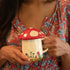 Natural Life mushroom mug with lid whimsical coffee mug