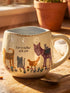Natural Life Life Is Better With You mug on a table with warm drink and farm animal design — Adventure Awaits
