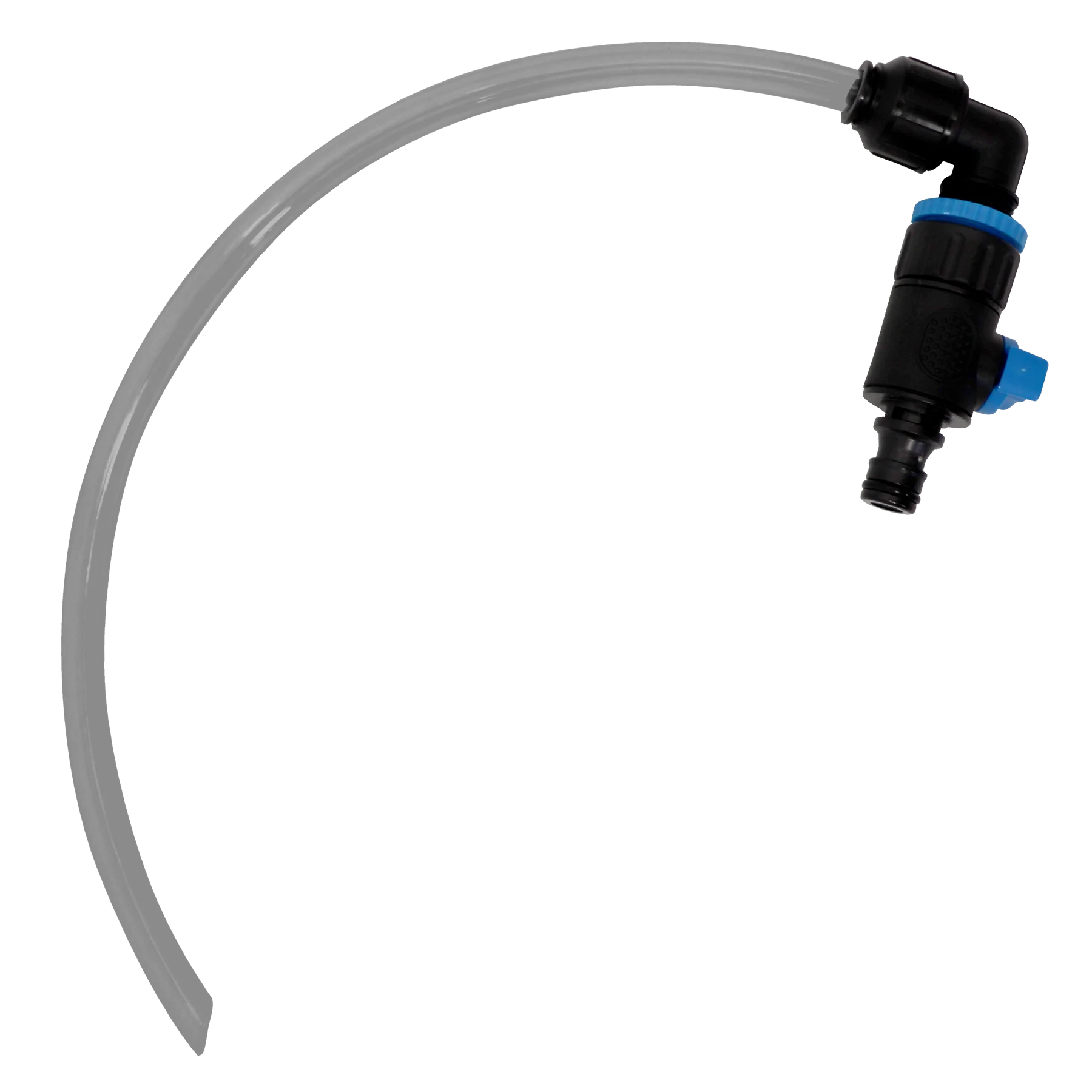 Navigator Tank Filler Buddy with clear hose and black quick-connect valve for caravan water tanks - Adventure Awaits