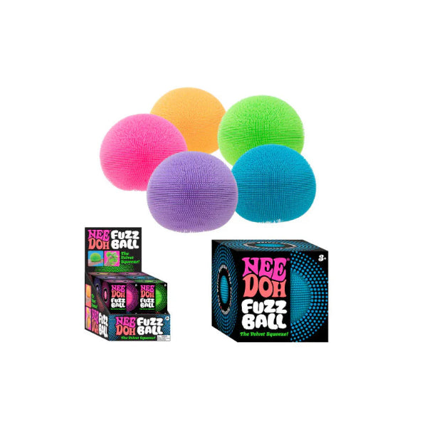 Needoh fuzzball velvet squeeze sensory toy