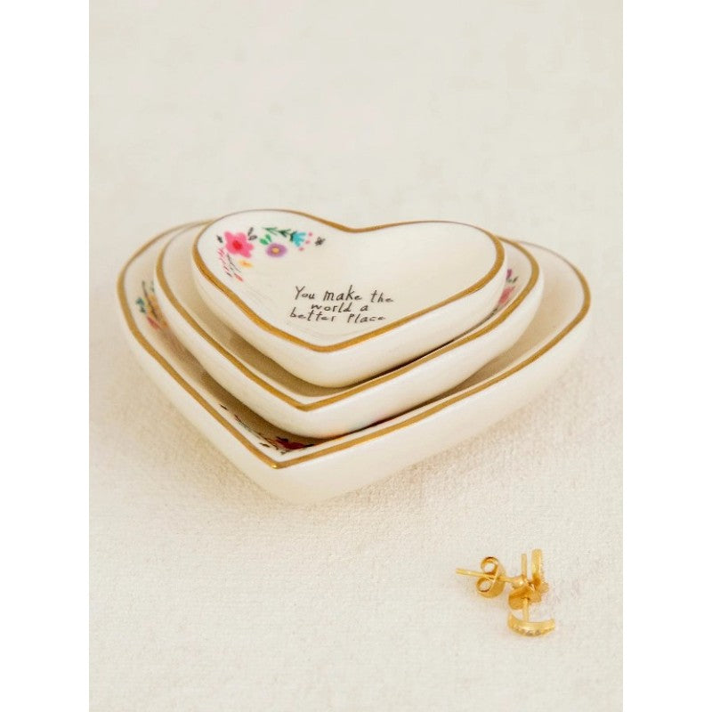 Nesting Heart Trinket Dish Set