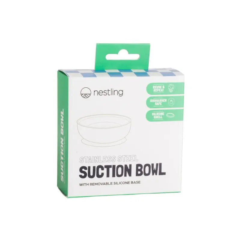 Nestling stainless steel suction bowl box with removable silicone base — Adventure Awaits