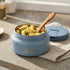 Oasis insulated food jar with pasta and vegetables, steam rising with wooden spoon, ideal for keeping meals warm at home or travel Adventure Awaits