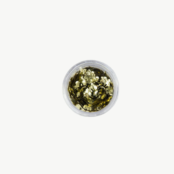 Oh Flossy kids gold glitter pot for dress ups and craft play, fun sparkle pretend play makeup Adventure Awaits