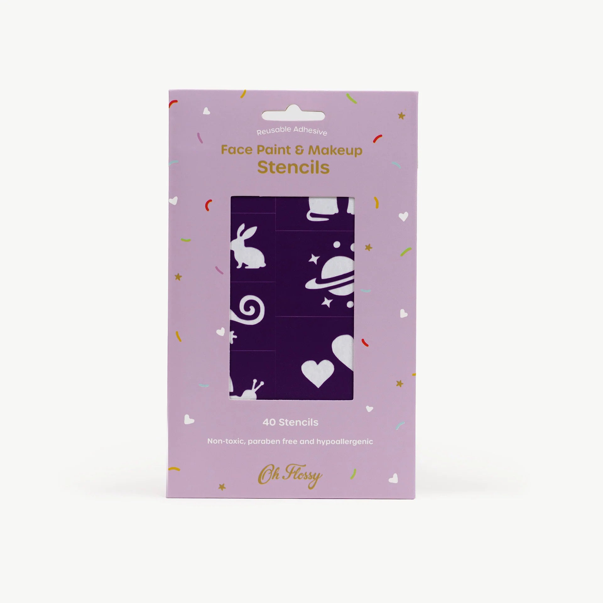 Oh Flossy  Reusable Adhesive Face Paint & MakeUp Stencils