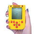 Hand holding yellow PAC-MAN Game Keyring with LCD maze screen and red controls — Adventure Awaits