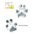 Cat paw prints with 'Pet Ink' logo on a white background
