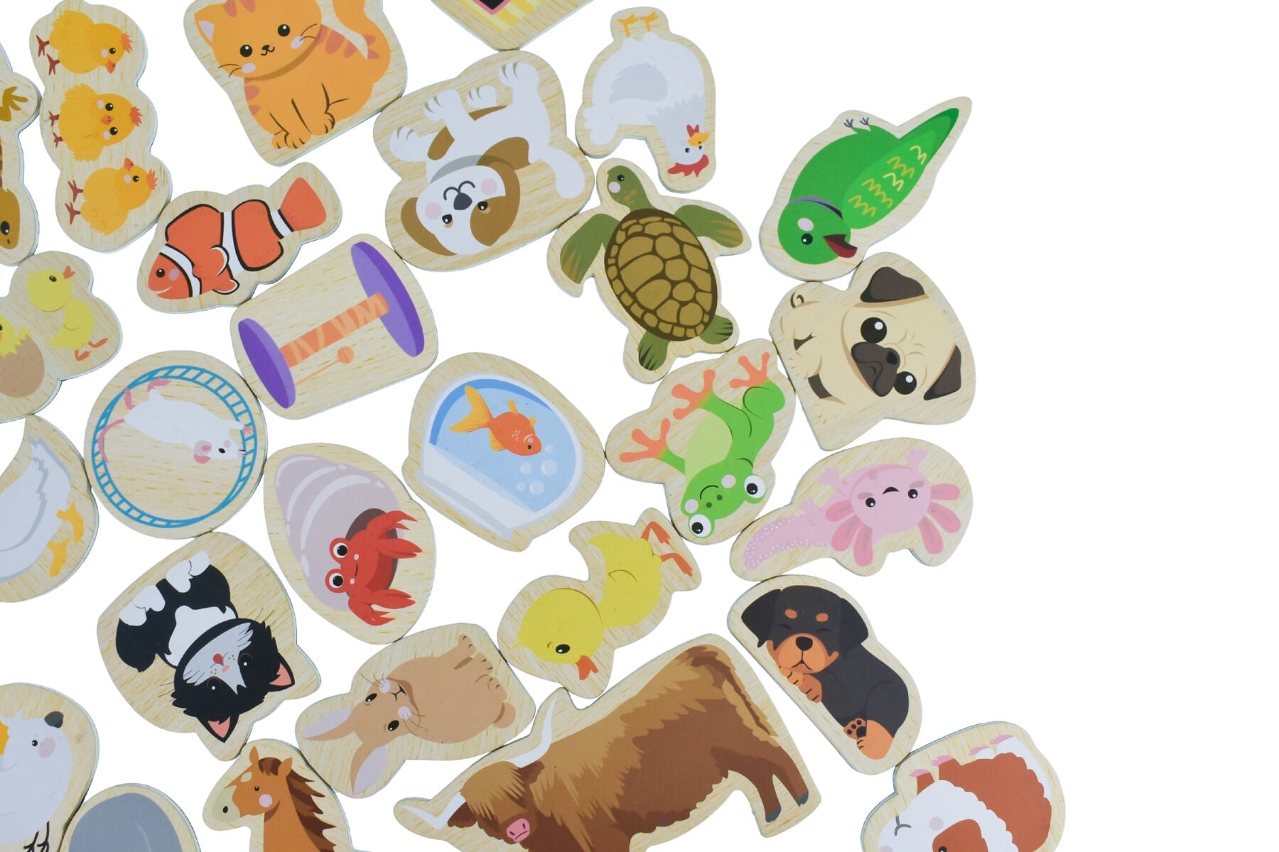 Fridge Friends Wooden Magnets | Pets 30 pcs
