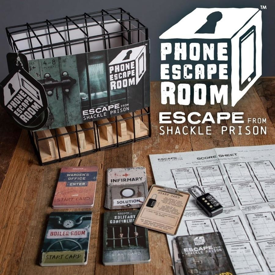 Phone escape room game with cards