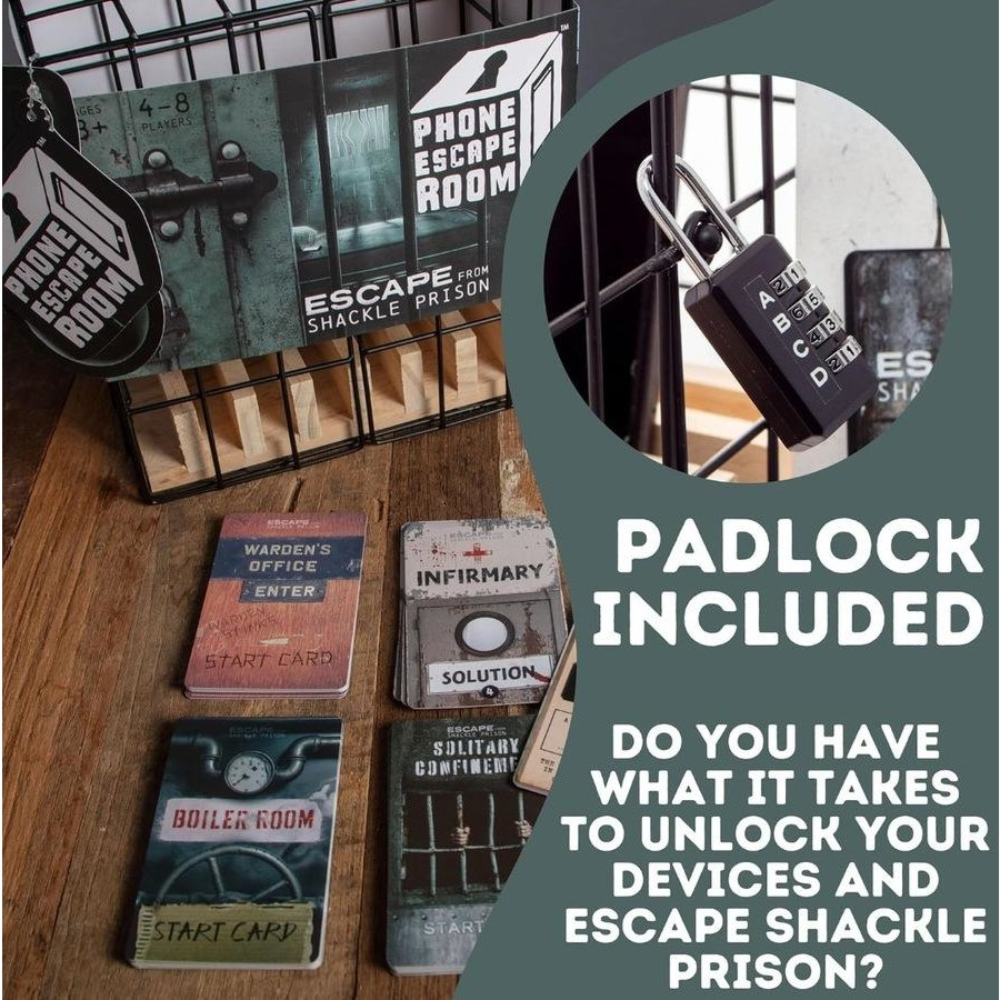 Phone escape room game with cards
