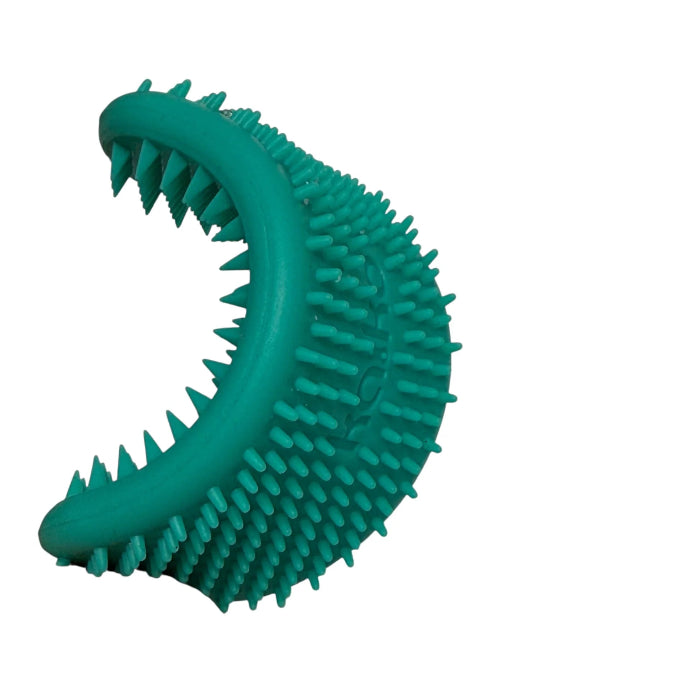 kaiko spikeyring in teal bent on white background