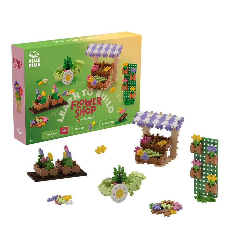 Plus-Plus 600 pcs Learn To Build Flower Shop