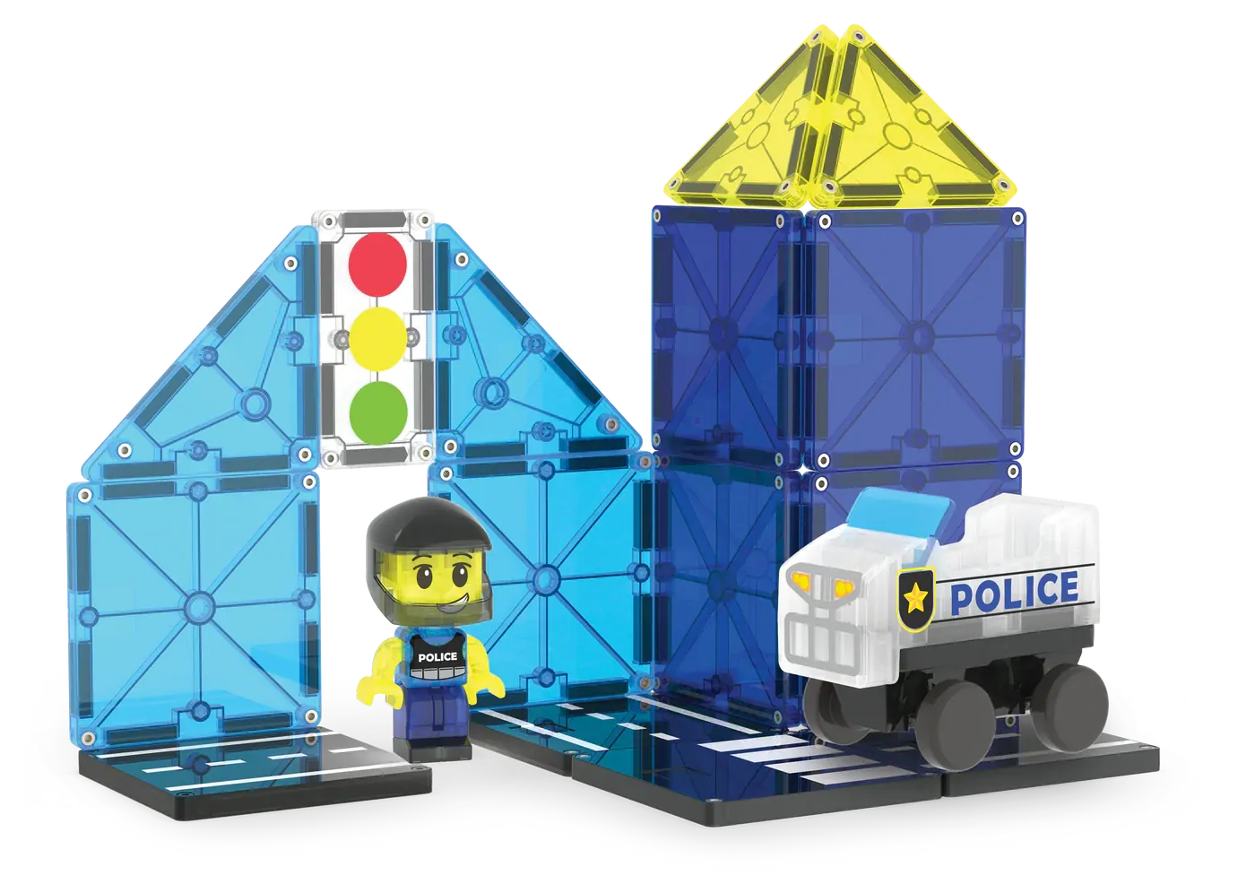 Magna-Tiles | Police Patrol - 20 Pieces