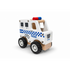Koala Dream Aussie Wheels white wooden police van with blue light and chunky rubber wheels — Adventure Awaits