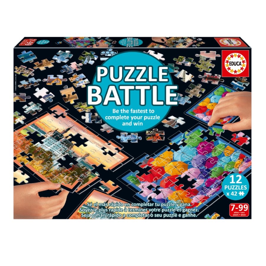 Educa Puzzle Battle | Travel | 12 x Puzzles