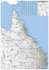 Map of Queensland with detailed roads and geography