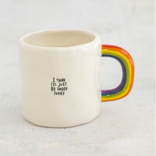 Rainbow Handle Retro Mug