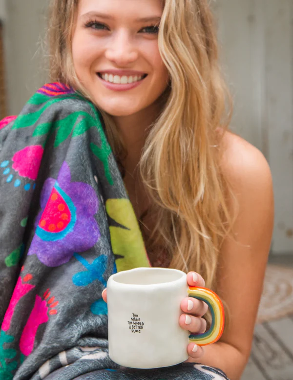 Rainbow Handle Retro Mug