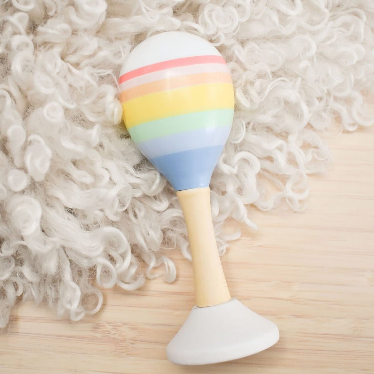 Rainbow Wooden Maraca