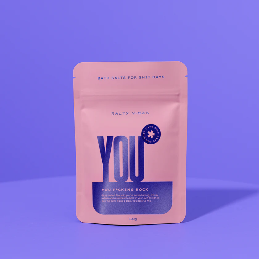 PRE ORDER Salty Vibes | Bath Salts | You F*cking Rock 100g