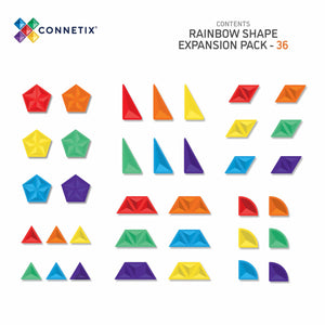 Connetix Rainbow | 36 Piece Shape Expansion Pack
