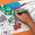 Hand colouring a detailed sea turtle illustration with a teal Sharpie permanent marker — Adventure Awaits