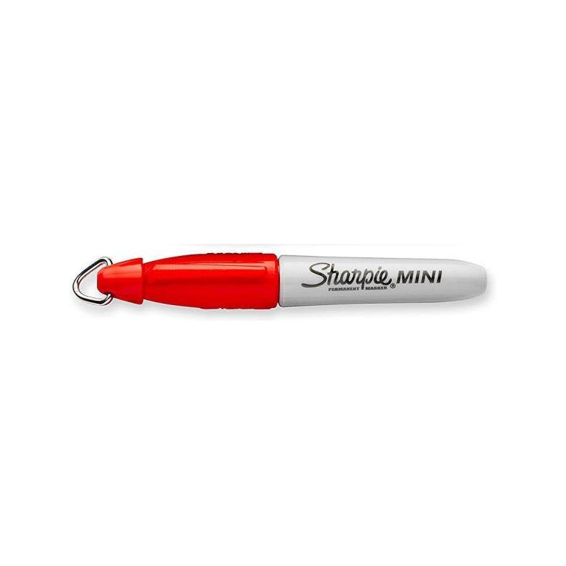 Red Sharpie Mini permanent marker with removable cap and keyring loop — Adventure Awaits