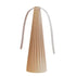 Cream ribbed portable lantern with grey hanging straps on white background — Adventure Awaits