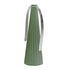Green ribbed portable lantern with grey hanging straps on white background — Adventure Awaits