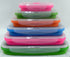 Adventure Awaits colourful reusable food storage containers stacked in assorted sizes with airtight clip lids