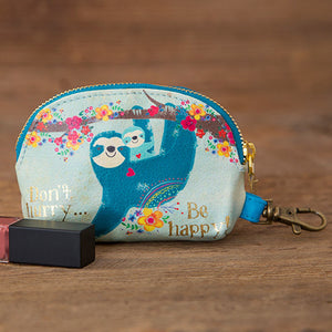 Don't Hurry Sloth Mini Pouch by Natural  Life