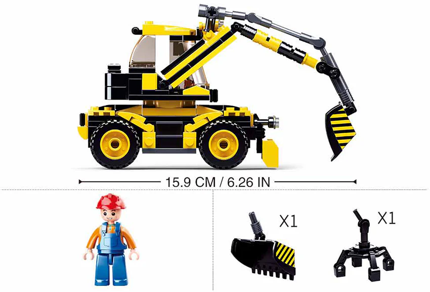 Sluban Bricks | Town Excavator/Lifter B0805