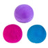 Set of purple, pink and blue textured sensory stress balls with soft tactile spiky surfaces