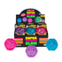 Smoosho’s Super Squeeze Glow echidna sensory toys display with pink, purple and blue squishy balls