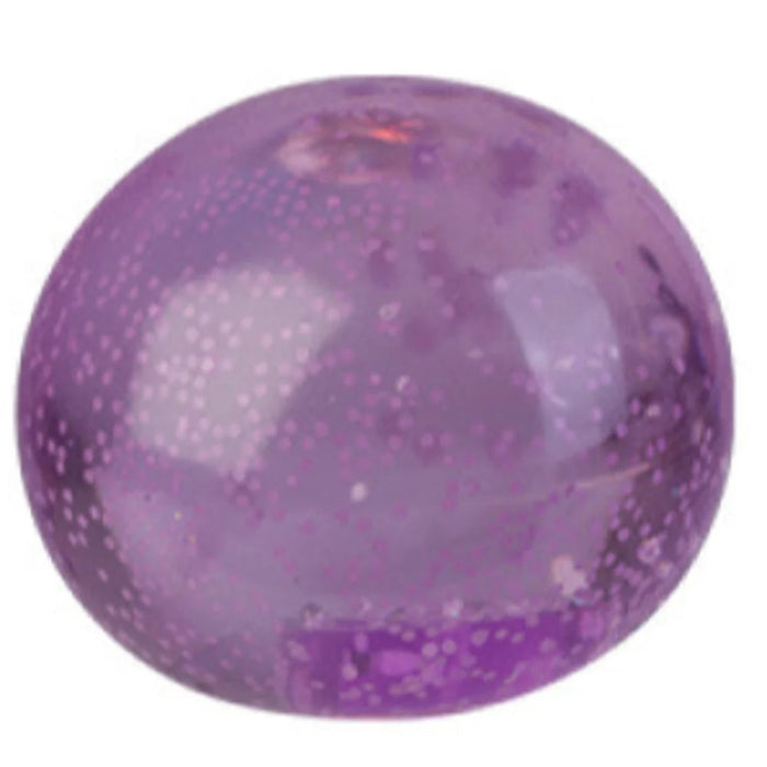 Purple glow in the dark ball squishy toy with translucent glitter finish — Adventure Awaits