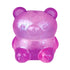 Pink bear squishy toy with translucent glittery finish on white background — Adventure Awaits