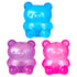 Blue, purple and pink bear squishy toys with translucent glitter finish — Adventure Awaits