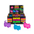 Super Squeeze glow in the dark cat squishy toys in pink, blue and purple display — Adventure Awaits